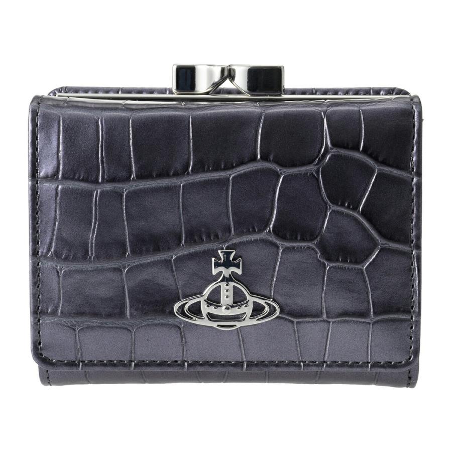 並行輸入 ヴィヴィアン ウエストウッド 3つ折り財布 Vivienne Westwood クロコダイル エンボス 5115002NW L00A2 N405ユニセックス ダークグレー | Vivienne Westwood