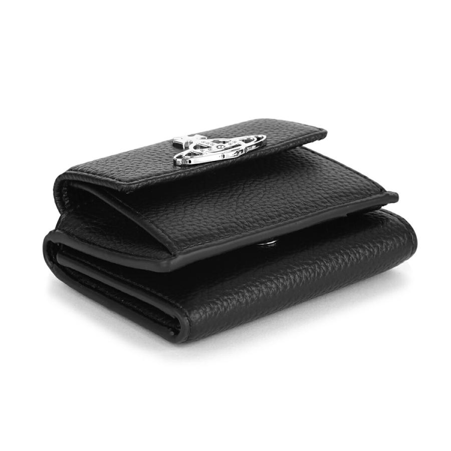 【新作✨️ショッパー付】ヴィヴィアン・ウエストウッド 折財布 ブラック Vivienne Westwood（ヴィヴィアンウエストウッド） 並行輸入