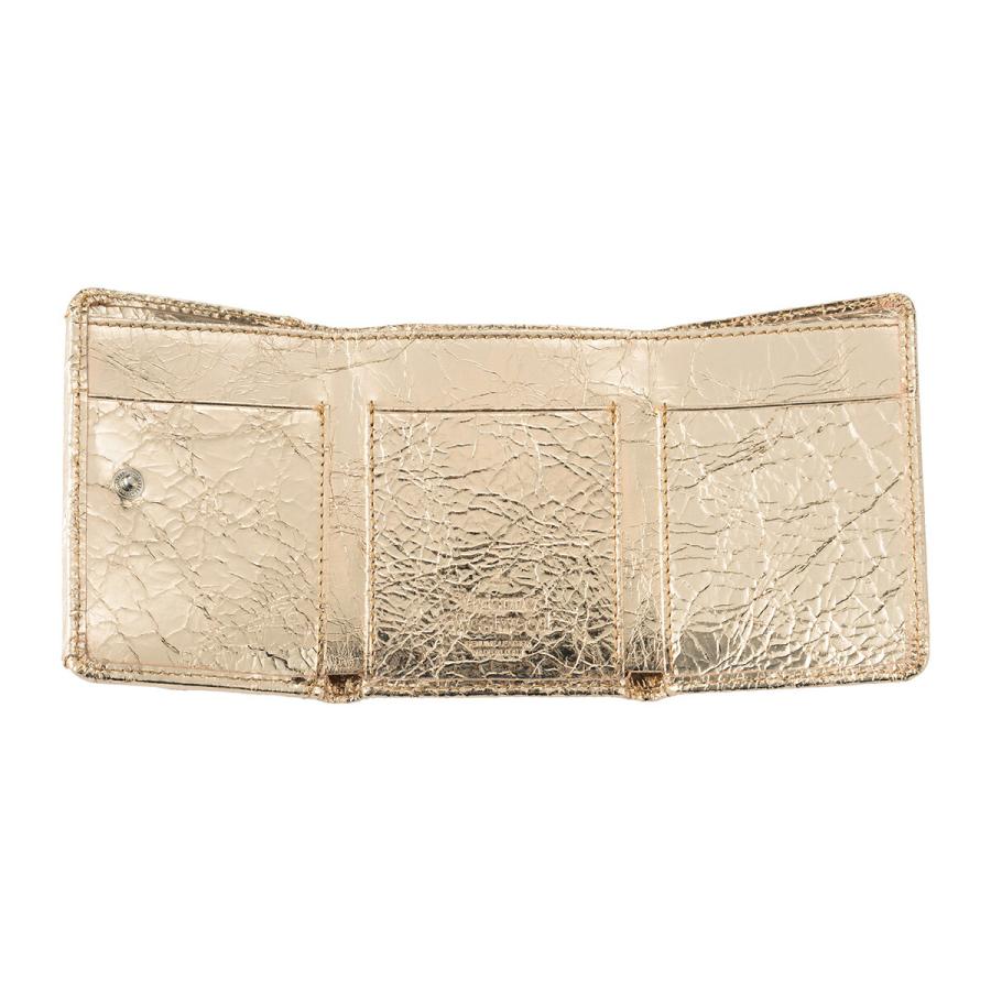並行輸入 ヴィヴィアン ウエストウッド 3つ折り財布 Vivienne Westwood メタリック クリーシー レザー 5115002TW L00A7 R401ユニセックス ゴールド 金 | Vivienne Westwood | 03