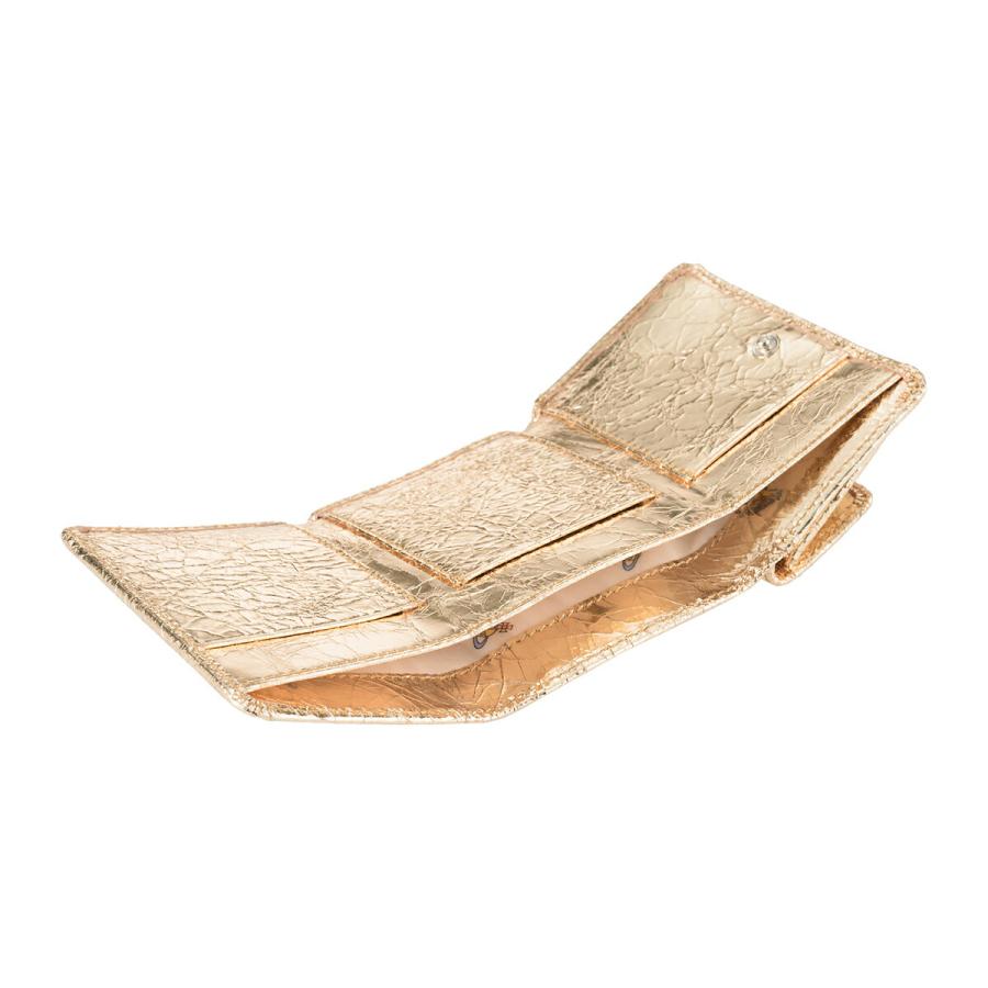 並行輸入 ヴィヴィアン ウエストウッド 3つ折り財布 Vivienne Westwood メタリック クリーシー レザー 5115002TW L00A7 R401ユニセックス ゴールド 金 | Vivienne Westwood | 04