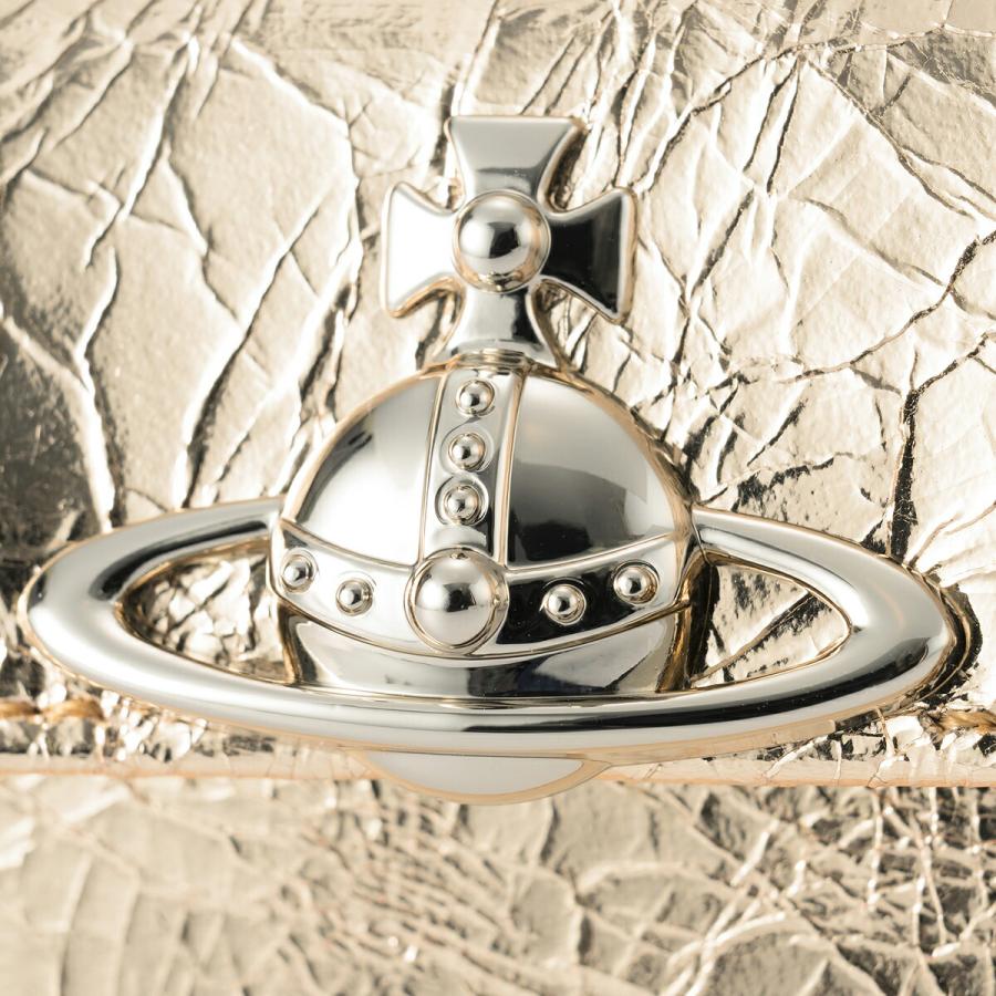 並行輸入 ヴィヴィアン ウエストウッド 3つ折り財布 Vivienne Westwood メタリック クリーシー レザー 5115002TW L00A7 R401ユニセックス ゴールド 金 | Vivienne Westwood | 07