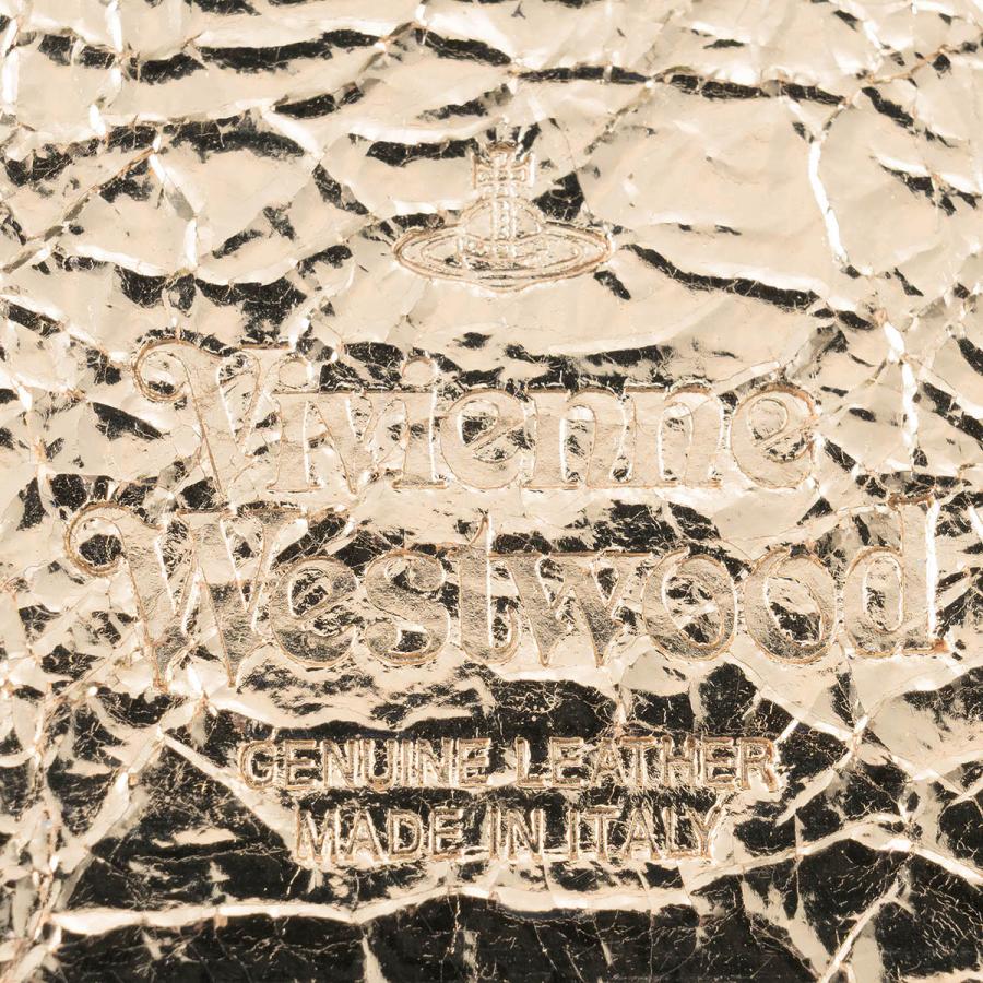 並行輸入 ヴィヴィアン ウエストウッド 3つ折り財布 Vivienne Westwood メタリック クリーシー レザー 5115002TW L00A7 R401ユニセックス ゴールド 金 | Vivienne Westwood | 08