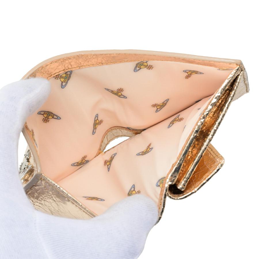かわいい！ Vivienne Westwood 二つ折り財布 ゴールドロゴ ヴィヴィアン ウエストウッド Vivienne Westwood Vivienne Westwood