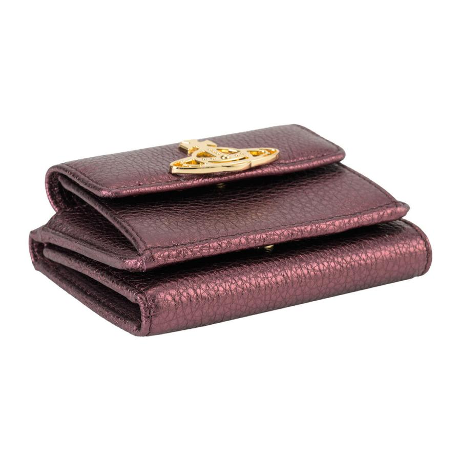 新品 ヴィヴィアン ウエストウッド Vivienne Westwood 3つ折り財布 パープル ヴィヴィアンウエストウッド Vivienne Westwood 財布 三つ折り財布