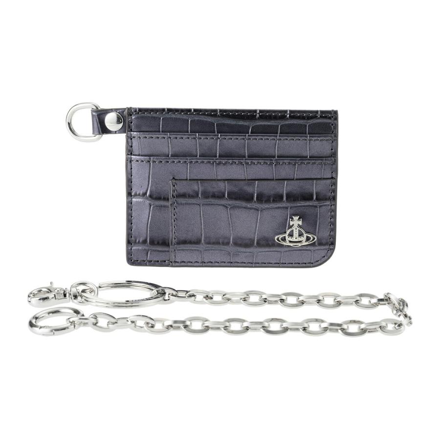 並行輸入 ヴィヴィアン ウエストウッド カードケース Vivienne Westwood クロコダイル エンボス 5403000GU L00A2 N405ユニセックス グレー 灰色 | Vivienne Westwood | 05