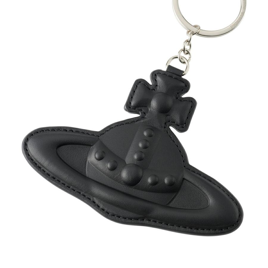 Vivienne Westwoodブラック レザー キーホルダー Vivienne Westwood（ヴィヴィアンウエストウッド） 並行輸入