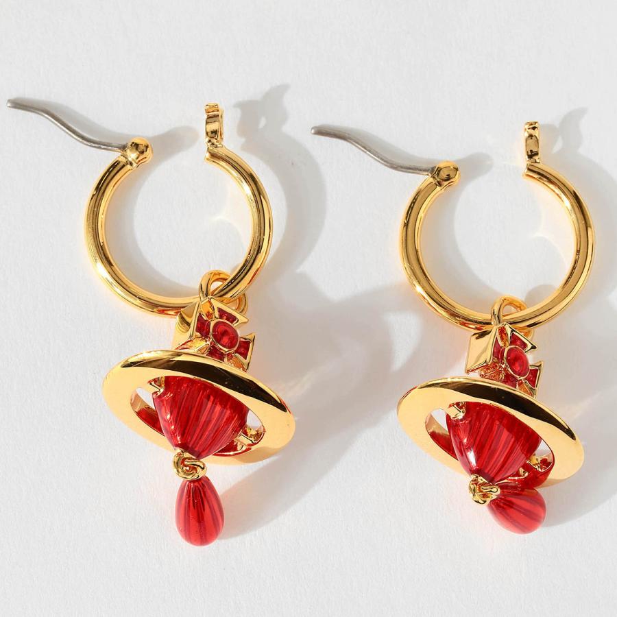 並行輸入 ヴィヴィアン ウエストウッド ピアス Vivienne Westwood ファビアンナ ドロップ 6202017P 02R250レディース ゴールド 金 レッド 赤の画像