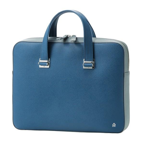 並行輸入 ダンヒル ブリーフケース スリムシングルドキュメントブリーフケース L3Y23CD ブルー 青/グレー 爆買 | dunhill