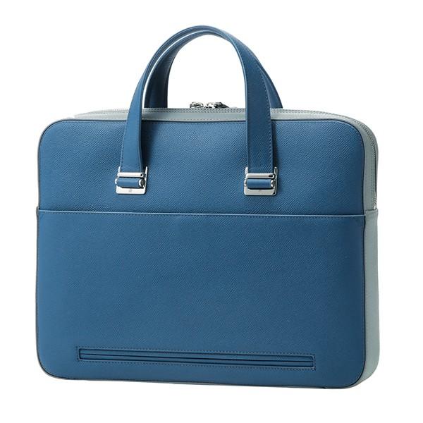 並行輸入 ダンヒル ブリーフケース スリムシングルドキュメントブリーフケース L3Y23CD ブルー 青/グレー 爆買 | dunhill | 01
