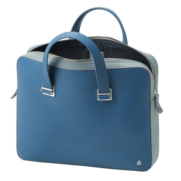 並行輸入 ダンヒル ブリーフケース スリムシングルドキュメントブリーフケース L3Y23CD ブルー 青/グレー 爆買 | dunhill | 03