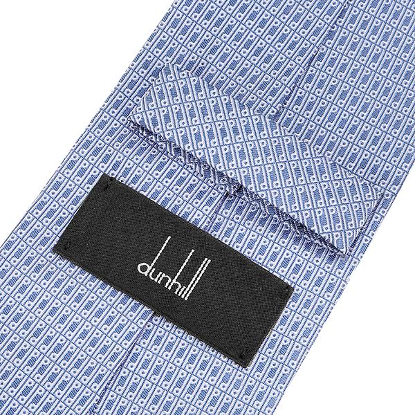 未使用タグ付き　dunhill ダンヒル ネクタイ　ロゴ　総柄　ブルー　光沢 dunhill ダンヒル ネクタイ DUNHILL メンズ 2023年新作