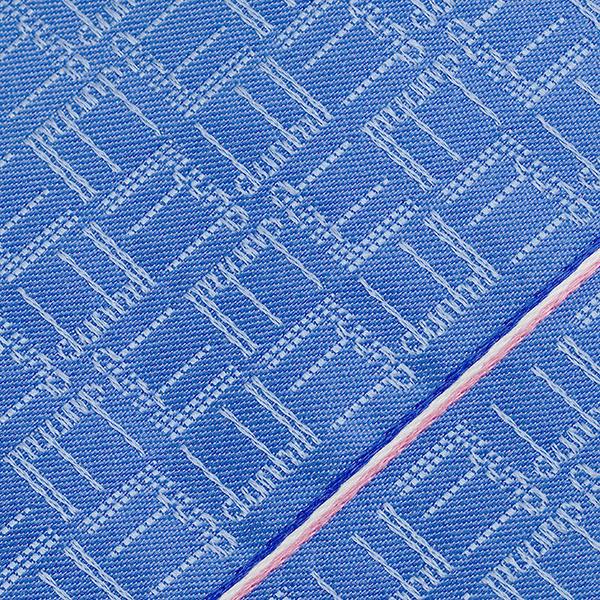 未使用タグ付き　dunhill ダンヒル ネクタイ　ロゴ　総柄　ブルー　光沢 未使用タグ付き dunhill ダンヒル ネクタイ ロゴ 総柄 ブルー 光沢