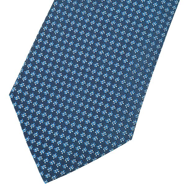 未使用タグ付き　dunhill ダンヒル ネクタイ　ロゴ　総柄　ブルー　光沢 未使用タグ付き dunhill ダンヒル ネクタイ ロゴ 総柄 ブルー 光沢