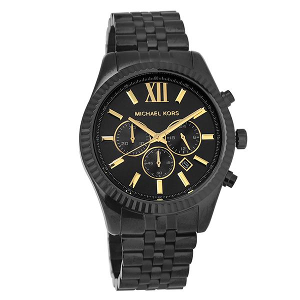 並行輸入 マイケルコース 調節可 MICHAEL KORS LEXINGTON MK8603メンズ ブラック | MICHAEL KORS