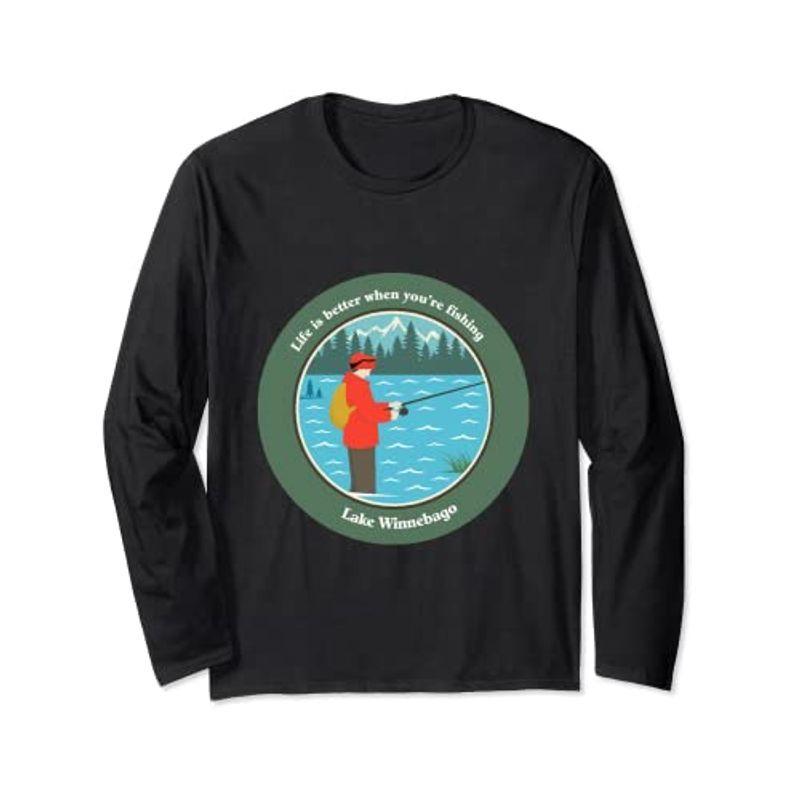 ウィネベーゴ湖で釣りをしているときはもっと良い 長袖Tシャツ 【楽天カード分割】