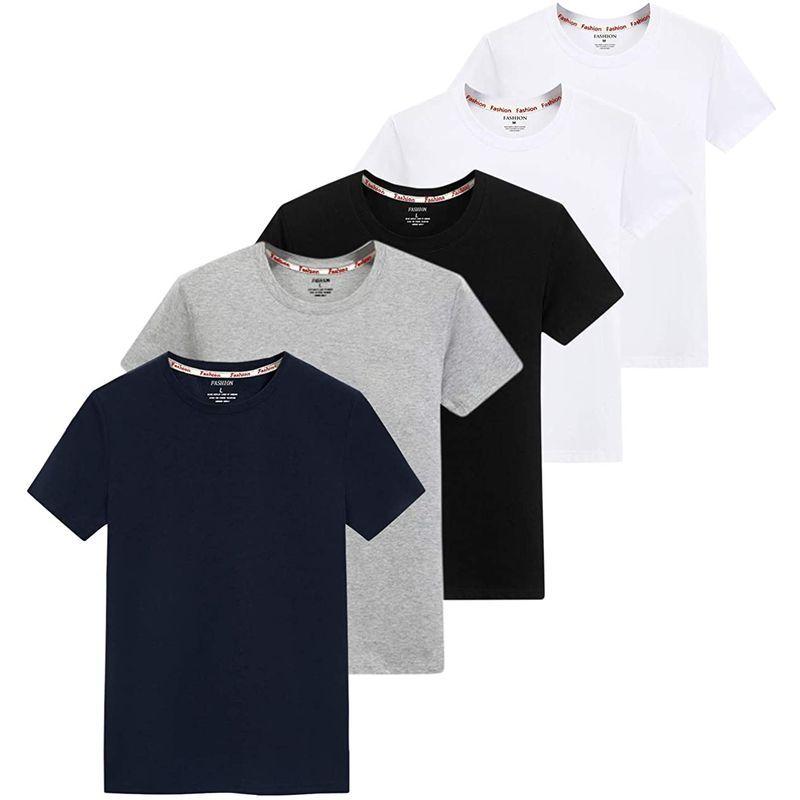 いラインアップ 下着 靴下 部屋着 インナーシャツ メンズ ５枚組 綿100 抗菌防臭加工 半袖クルーネック Tシャツ やわらか肌着 白 黒 紺 ミックスカラー 2xl Www Threeriversofs Com