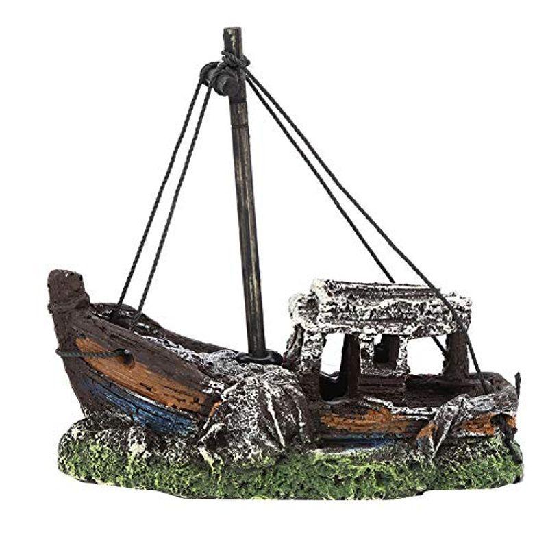 数々の賞を受賞 水族館難破船 オーナメント アクアリウム 沈没船 オブジェ 装飾 水槽 Xuuyuu 樹脂素材 置き物 装飾 水槽用装飾テーマオーナメント その他インテリア雑貨 小物 Www We Job Com