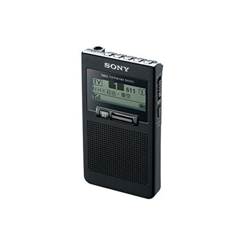 ソニー ポケットラジオ XDR-63TV ポケッタブルサイズ FM AM ワンセグTV音声対応 ブラック XDR-63TV B