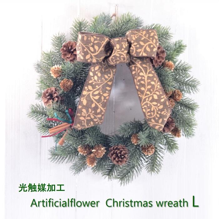 クリスマスリース 手作りキット Lサイズ 40cm もみの木 造花