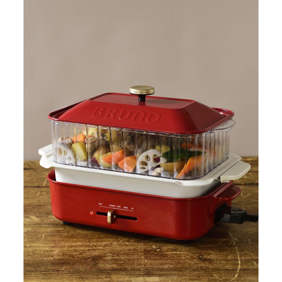 BRUNO コンパクトホットプレート セラミックコート鍋 スチーマー BRUNO（ブルーノ） コンパクトホットプレート セラミックコート鍋