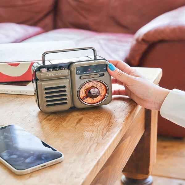 美品レトロ真空管ラジオアイ付　家族団らん　Bluetooth付　EA-670 AM FMラジオ - レトロなビンテージスタイルの木製、Bluetooth + AUX