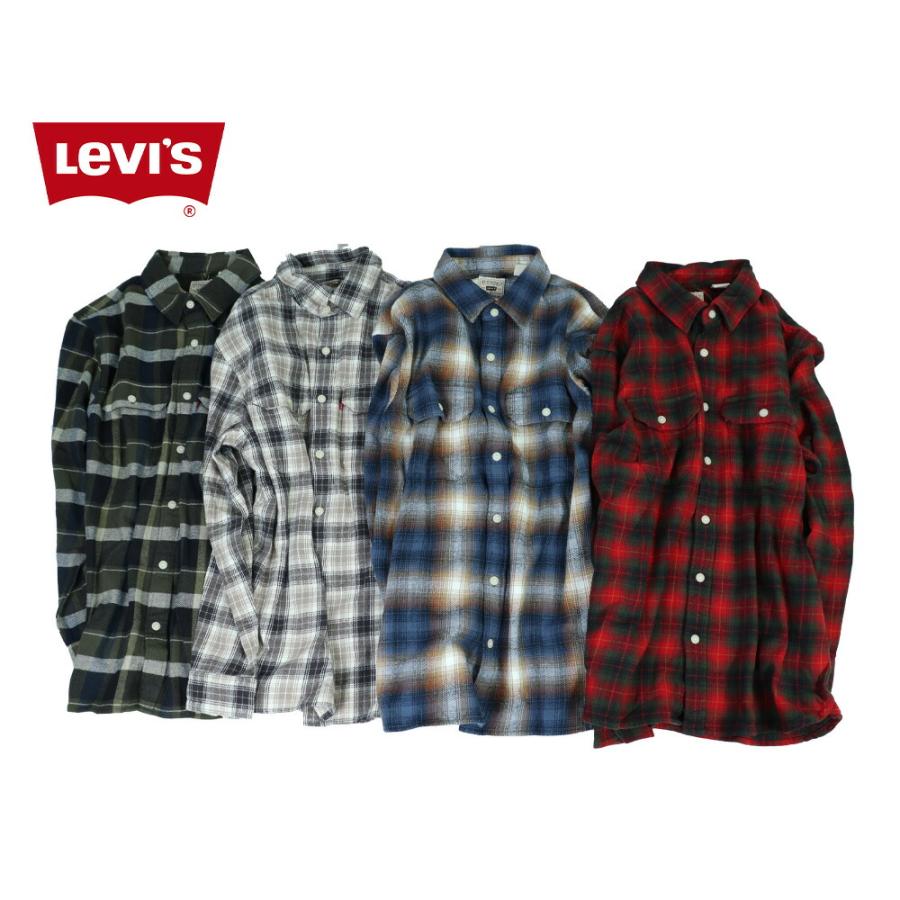 リーバイス チェックシャツ メンズ Levis 長袖 綿 ネルシャツ おしゃれ