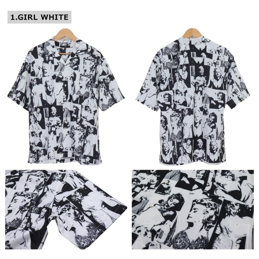 ciao(チャオ) MENS OPEN COLLAR SHIRT PRINT SHORT SLEEVE / メンズ