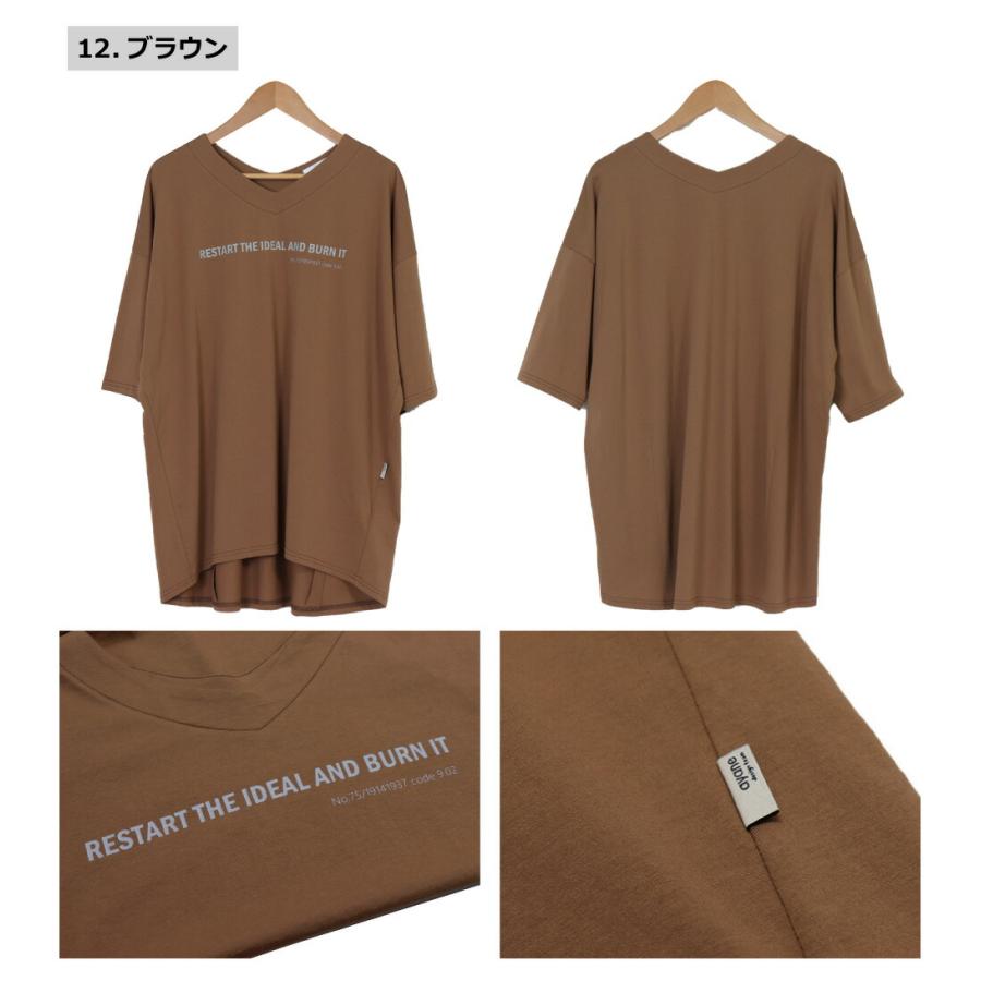 【美品】ayane 半袖Tシャツ ayane アヤン tシャツ レディース 50代 アヤン VネックロゴT
