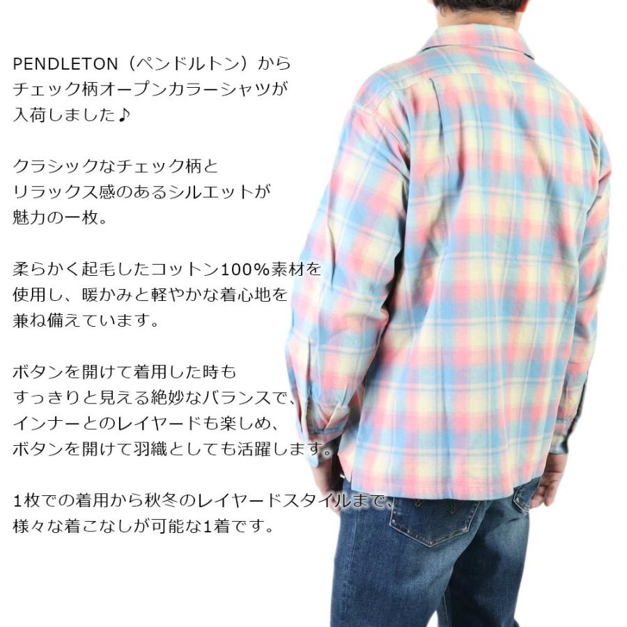 PENDLETON シャツ ペンドルトン チェックシャツ メンズ 長袖 オープン