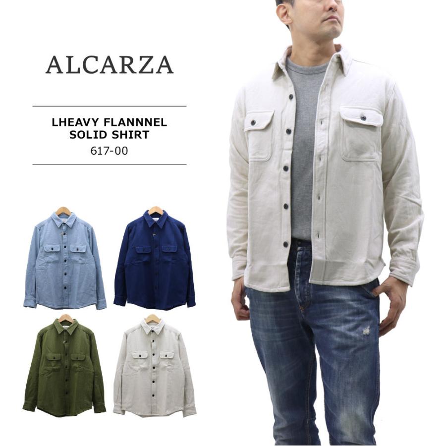 ALCARZA(アルカルザ) MENS HEAVY FLANNNEL SOLID SHIRT / メンズ