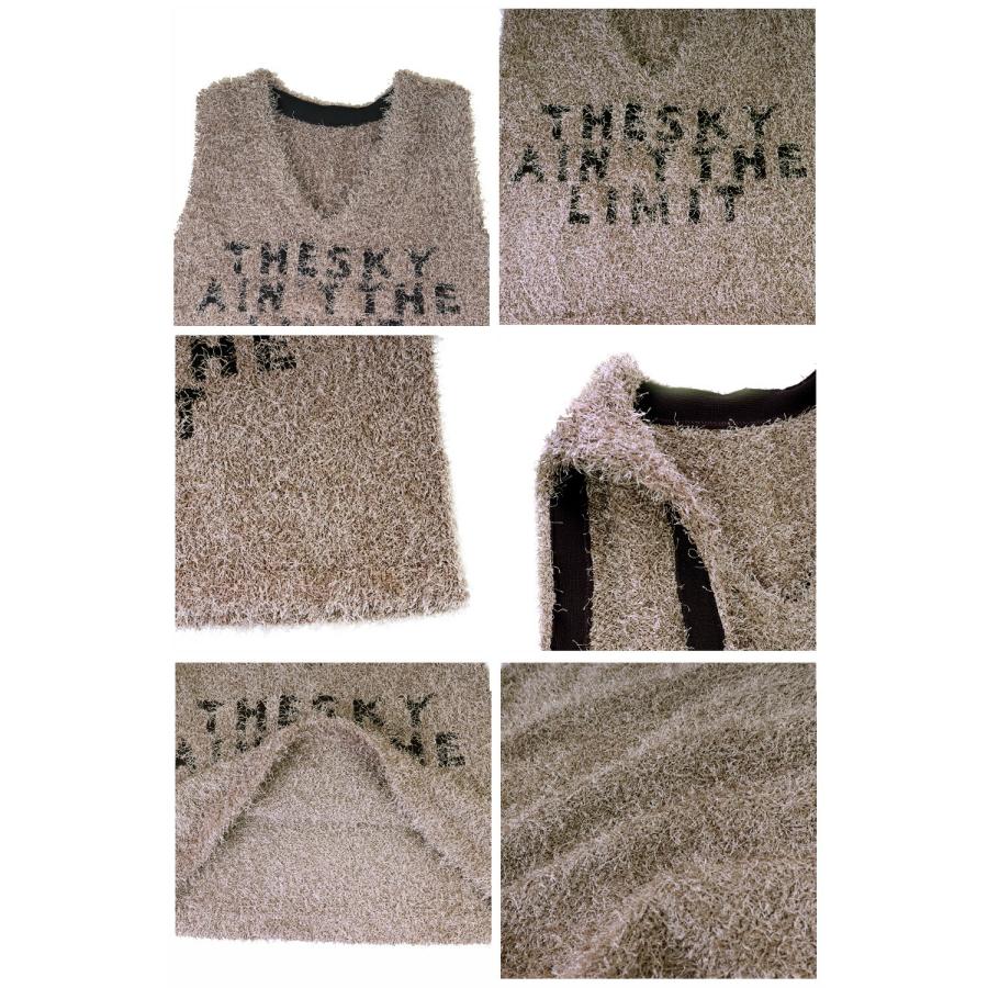 アヤン ayane ベスト 服 レディース 秋冬 新作 可愛い Vネック ロゴ