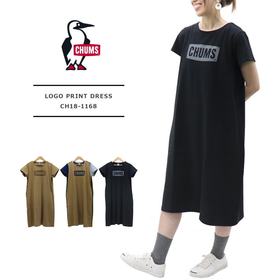 CHUMS 【 チャムス 】 ロゴ ドレス ワンピース Logo Dress CH18
