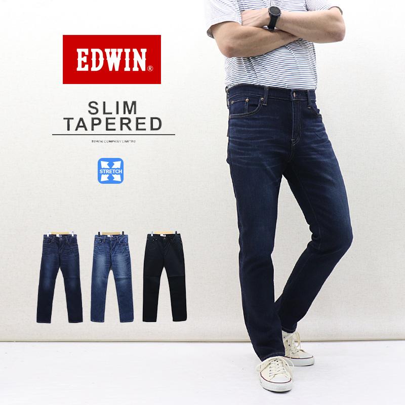 EDWIN（エドウィン） エドウイン メンズ スリムテーパード(濃色ブルー