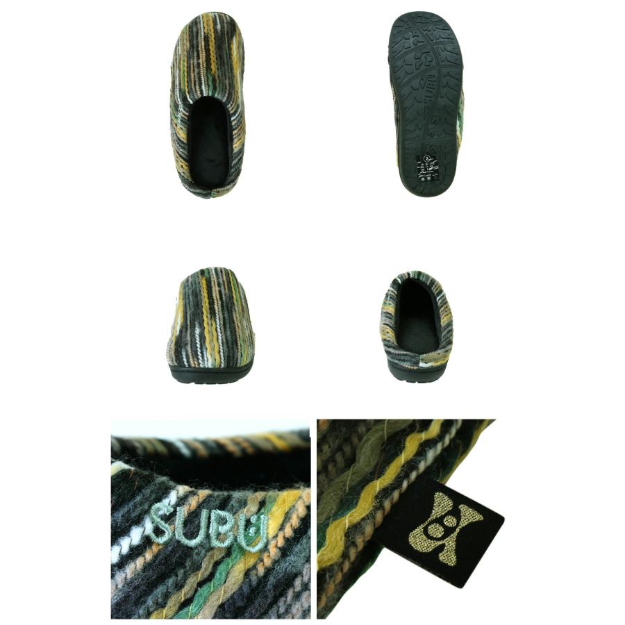 SUBU サンダル ドット スブ 暖かい 靴 スリッパ DOTS VIVID MOSAIC