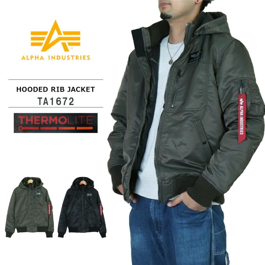 SALE セール ALPHA INDUSTRIES ALPHA フーデッド リブ ジャケット