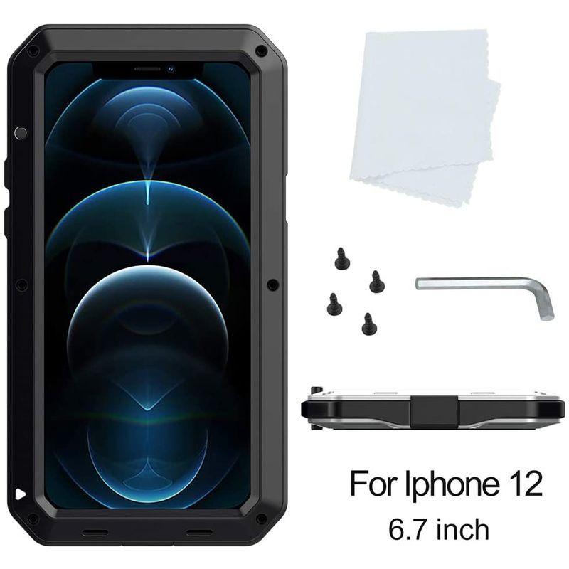 ずっと気になってた iPhone 12 Pro Max Case,Marrkey 360 Full Body Protective Cover Heavy Du SDカード