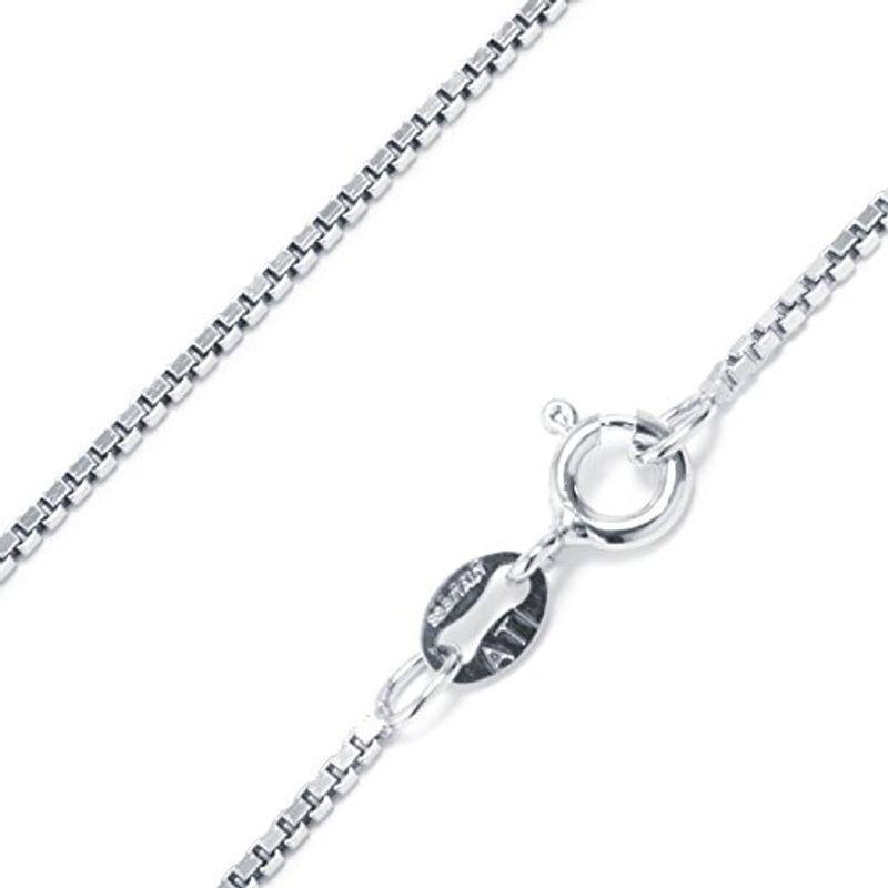国内発送】 Silver on the Web Sterling Silver Box Chain Necklace, 20