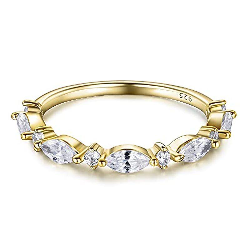 ー品販売  Ava Evelyn Wedding Rings for Women Dainty Stackable Diamond 14K Gold R 指輪