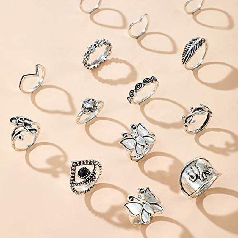 人気top Stackable Set Rings Knuckle Vintage 25pcs Inenimartj Finger Midi Rings 指輪 Sohojapanesedining Com