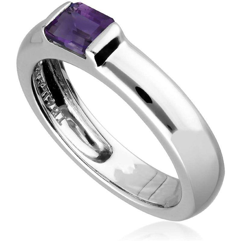 贅沢屋の Sterling Gemondo Silver Ring Stack Amethyst 指輪