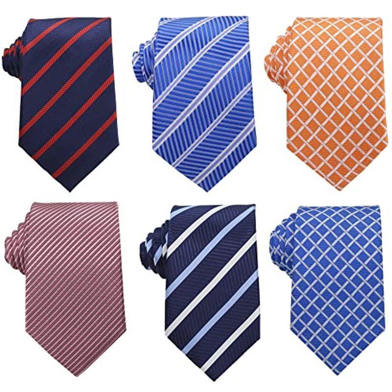 衝撃特価 Pack YanLen of JACQUA Woven Necktie Tie Polyester Silk Men's Classic 6  その他財布 - glosermex.com