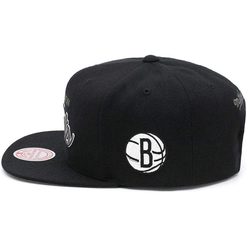 今季一番 Mitchell Amp Ness Brooklyn Nets Snapback Hat For Men Black Dark Grey S Cisama Sc Gov Br