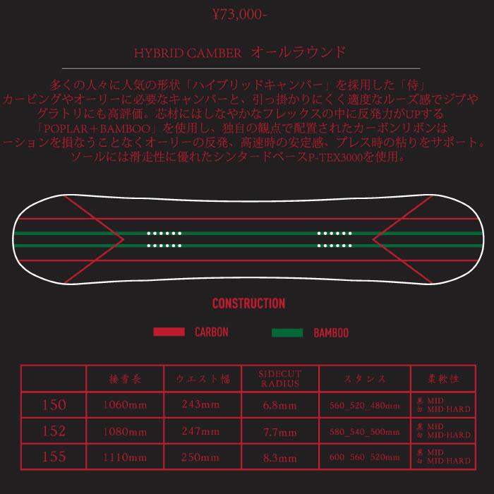 25-26 眞空雪板等 スノーボード 侍「SAMURAI/サムライ」: 正規品