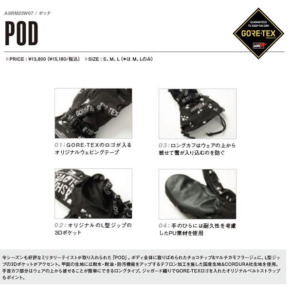 NVY/Mサイズのみ 23-24 ASHRAM グローブ POD ASRM23W07: 正規品