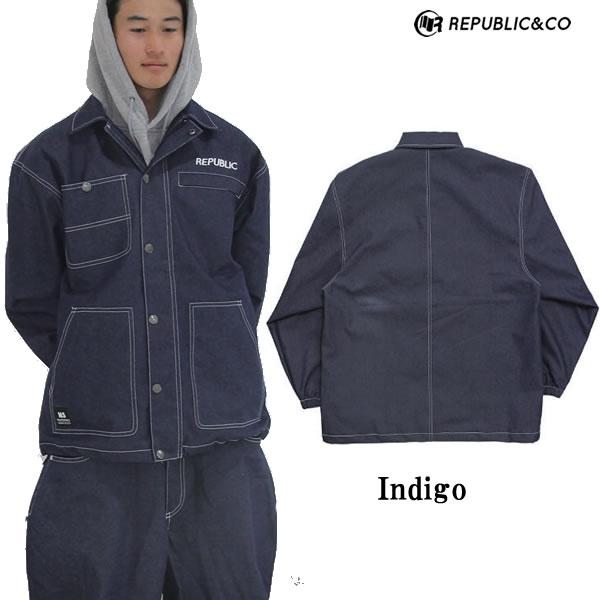 IND/XLサイズのみ 23-24 REPUBLIC&CO ジャケット HUNTAING DENIM COAT