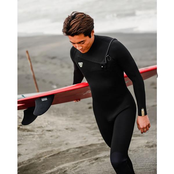VISSLA COMP 3/2mm フルスーツ ブラック VISSLA 25SS フルスーツ THE SEVEN SEAS COMP 3-2 FULL CHEST