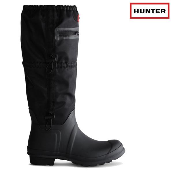 【HUNTERミニポーチプレゼント】折りたたみ可 レディース HUNTER レインシューズ Travel Tall Wellington