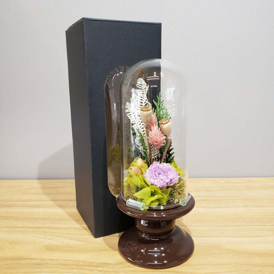 プリザーブドフラワー お供え 弔問 四十九日 一周忌 お彼岸 お盆 お悔やみ 仏花 納骨堂 小さな 供花 一対 ガラスドーム 008 プリザーブドフラワー Claudia 通販 Yahoo ショッピング