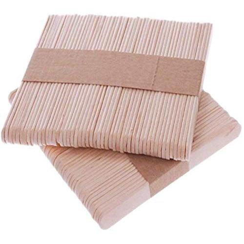 Lokipa 木製 アイススティック棒 アイスキャンディー棒 長15cmx巾1 7cm 100本 いろんな芸術品や作品を作り用に ワイン用品