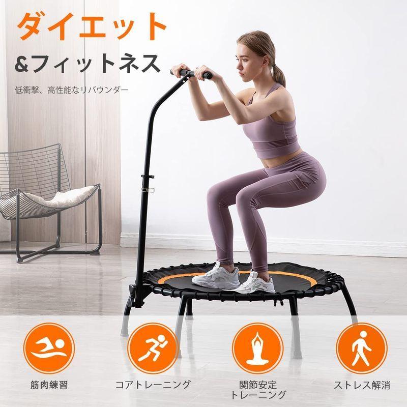 Zupapaトランポリン フィットネストランポリン耐荷重150kg 大人/子供用 102CM トランポリン 室内 静音 ダイエット 高弾性